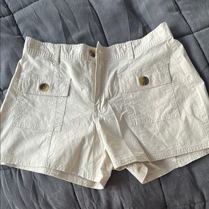 Vuori Cream Cargo Shorts Structured Design